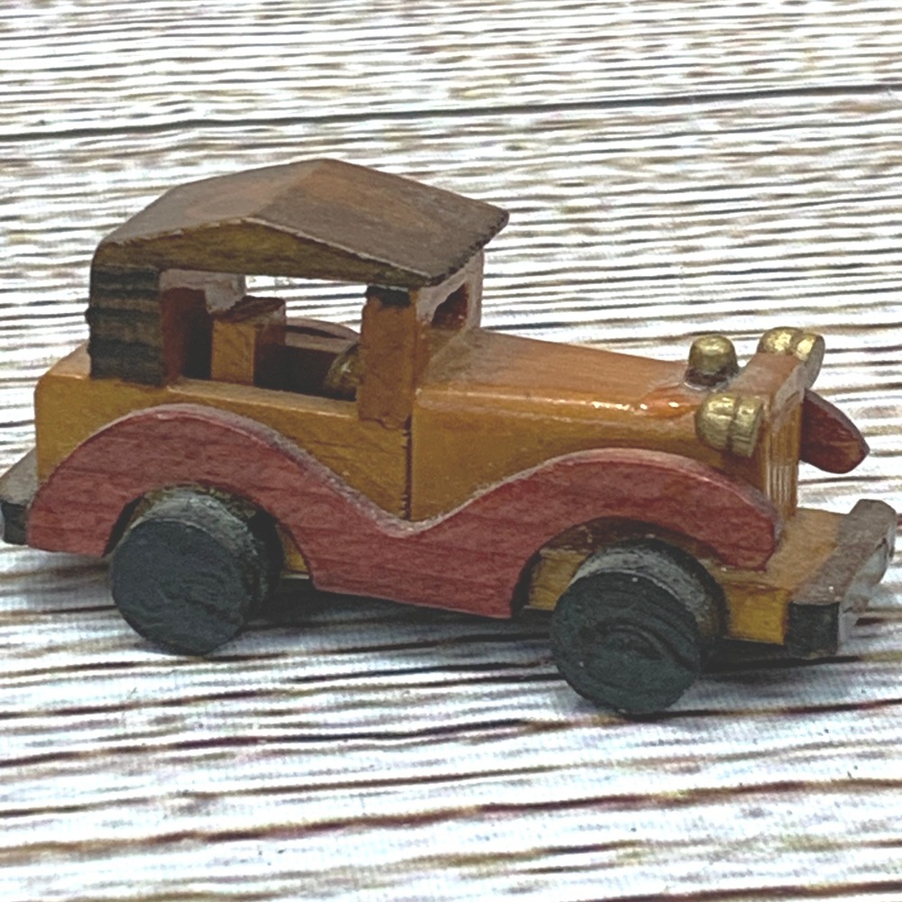 Miniature Wooden‎ Classic Car By Walmart Vintage Toy Vehicle Collectible